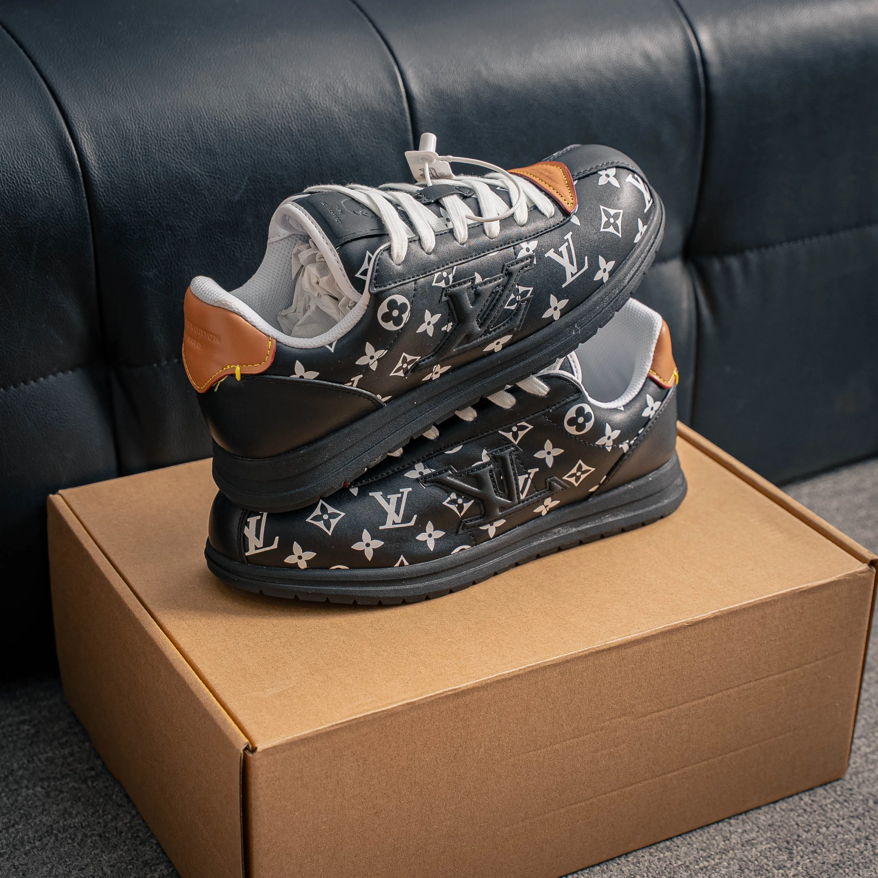 # LOUIS VUITTON x Nigo lv Buttersoft Cowhide Leather FW 25 Lace-Up Low-Top Shoes Same Style